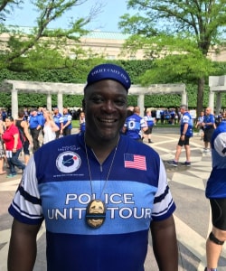 Smiling at Police Unity Tour - National Police Support Fund