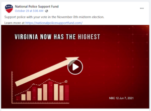 National Police Support Fund Facebook Ads Get Out the Vote in Virginia Flipped Results